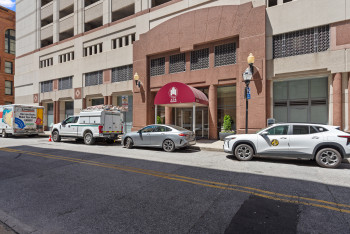 Exterior Main Entrance to right
