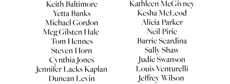 Benefit Committee names reflexions