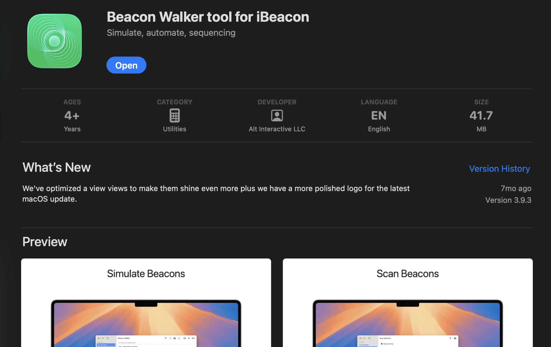 Beacon Walker on the Mac App Store ready to install