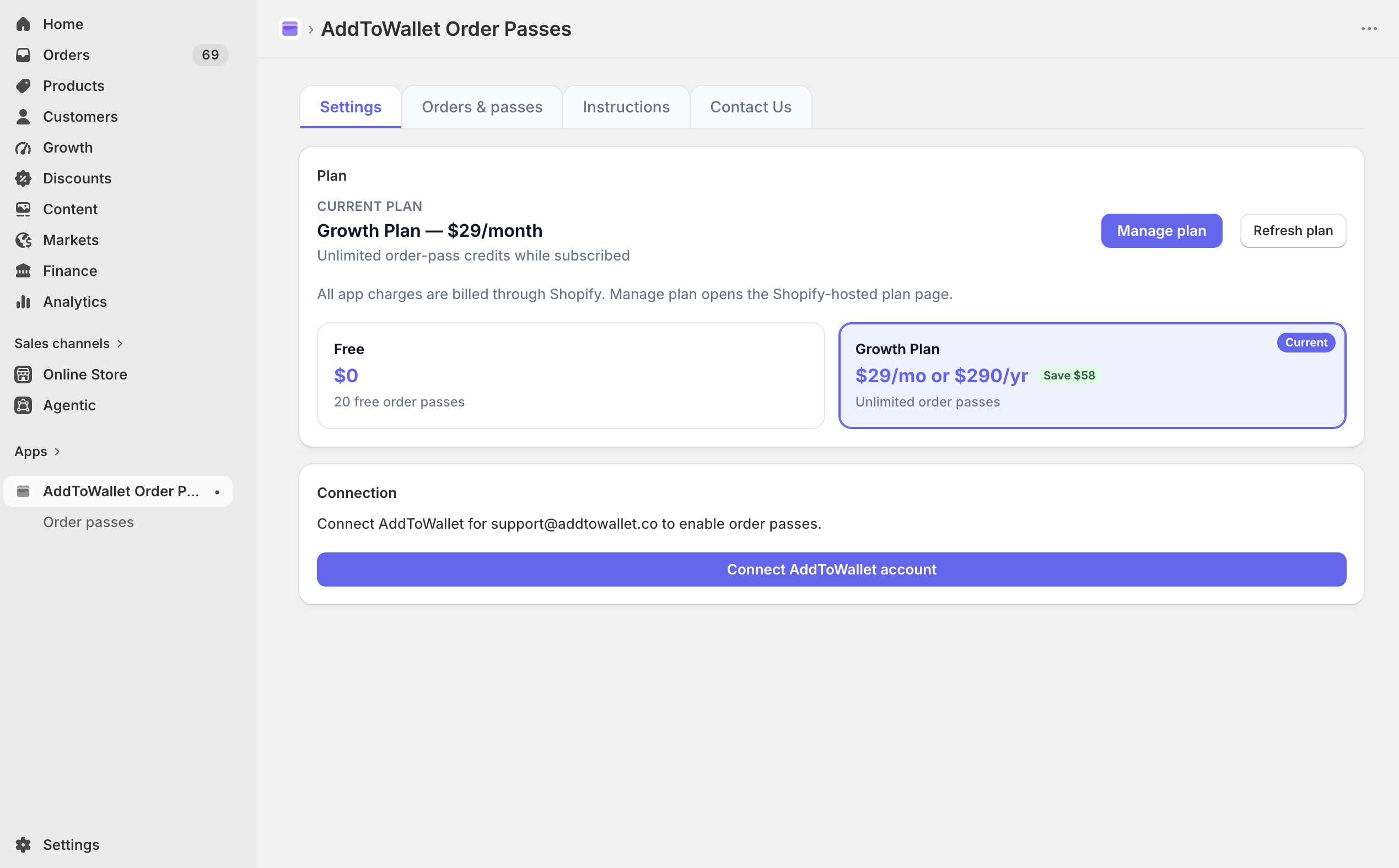Shopify Apps: AddToWallet Order Pass