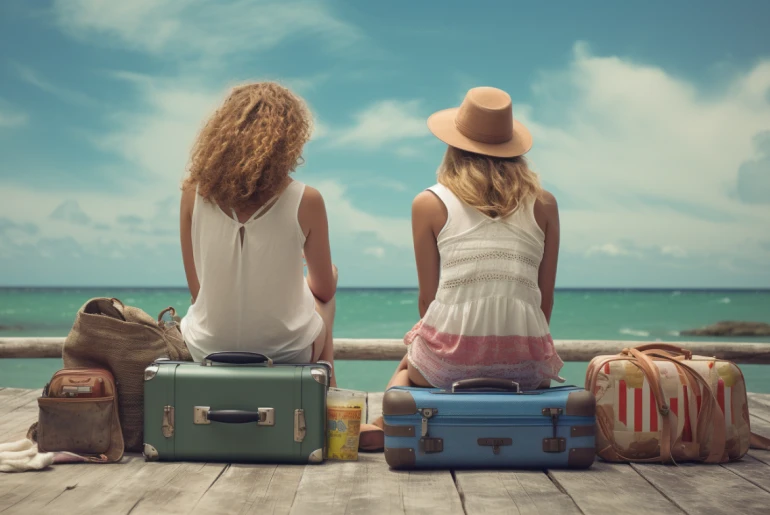 Two friends compromising on a travel destination
