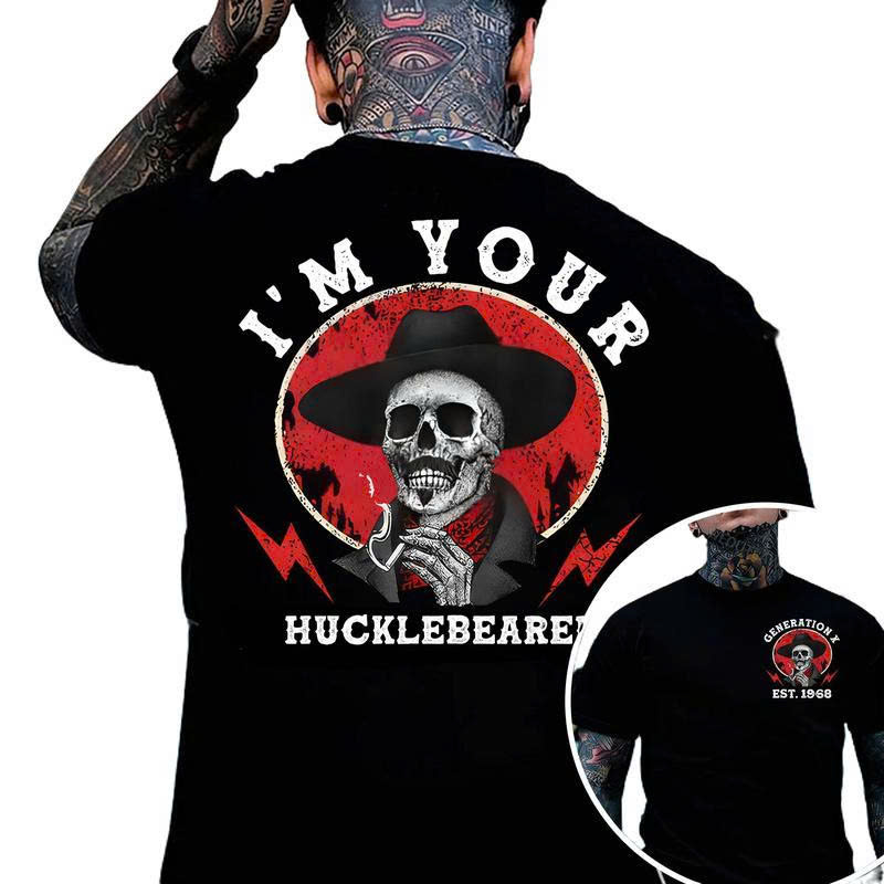 Gen X Cowboy Skull T-Shirt: I'm Your Hucklebeare Western Vintage Tee