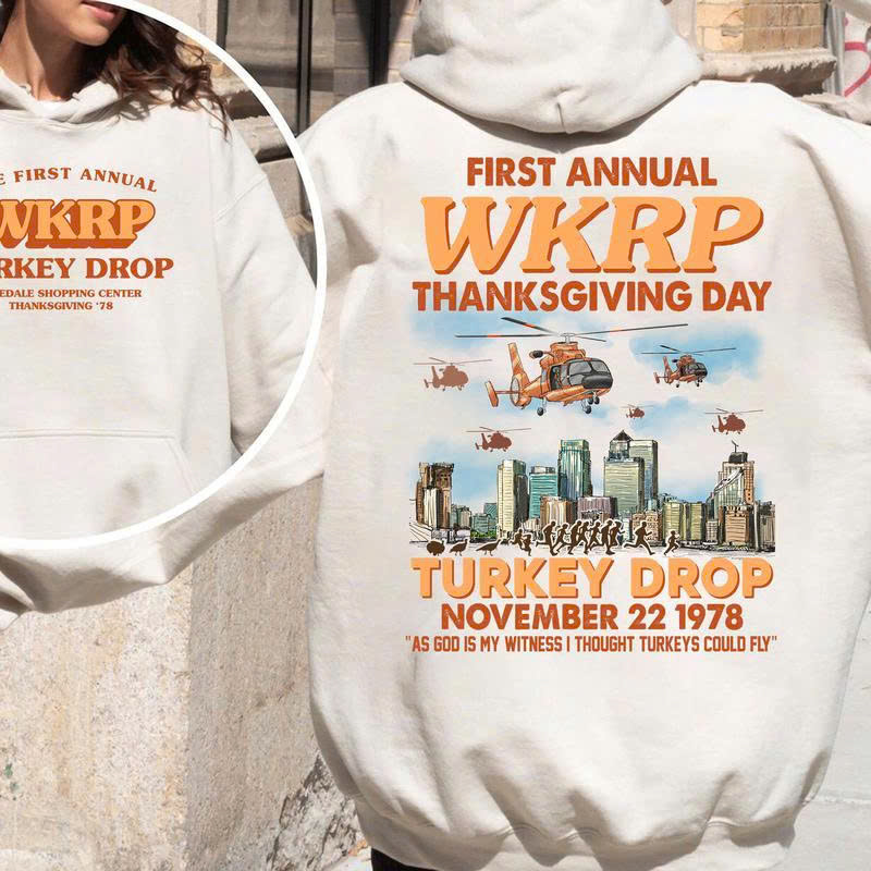 WKRP Turkey Drop T-Shirt: First Annual Thanksgiving 1978 Vintage Gift