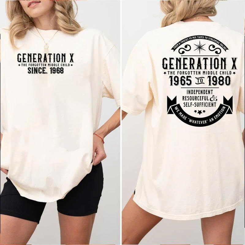 Gen X Hoodie: Forgotten Middle Child - Independent & Self-Sufficient Gift - Media 2