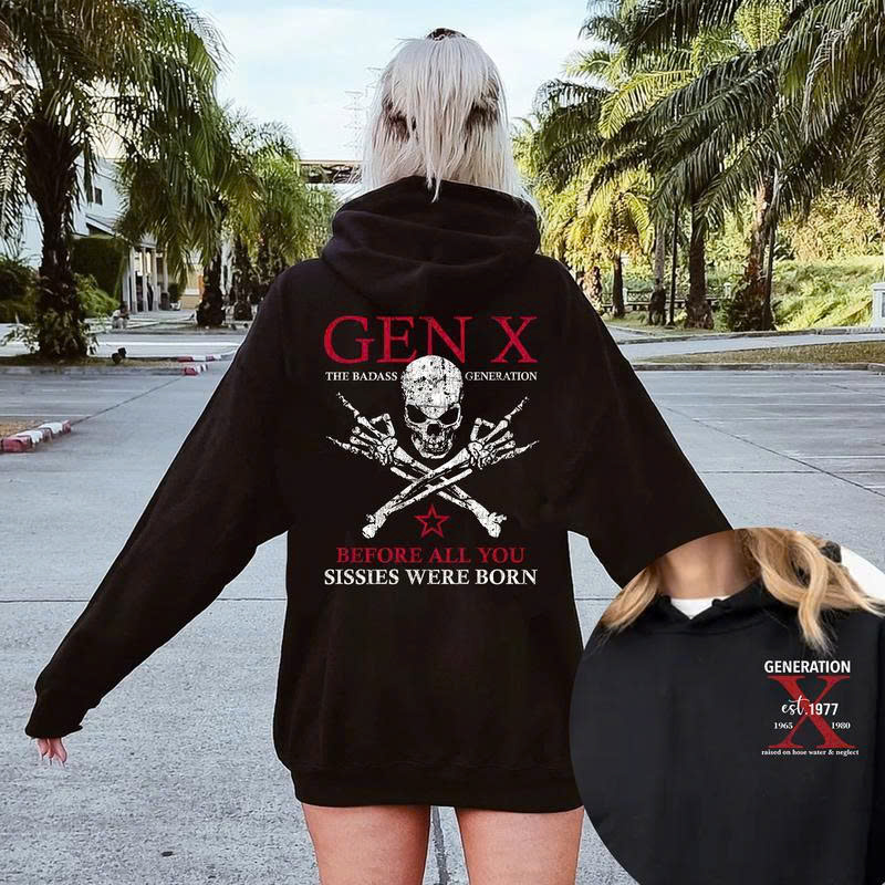Gen X FAFO Generation Hoodie - Survivors of Hose Water & Hot Metal Slides | No Participation Trophies Sweatshirt - Media 2