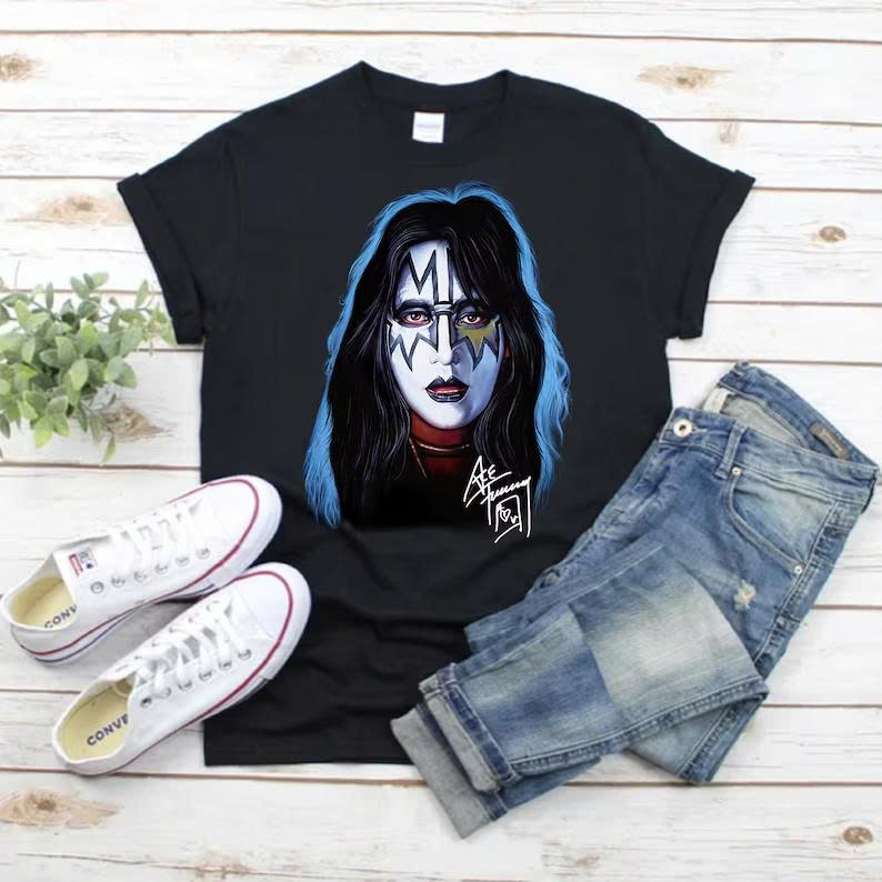 Ace Frehley Vintage T-Shirt – Retro Rock Unisex Cotton Tee - Media 2