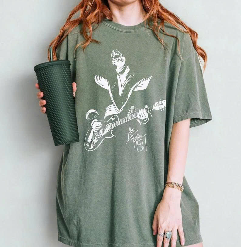 Retro Ace Frehley Shirt – Kiss The Spaceman Graphic Tee - Media 2