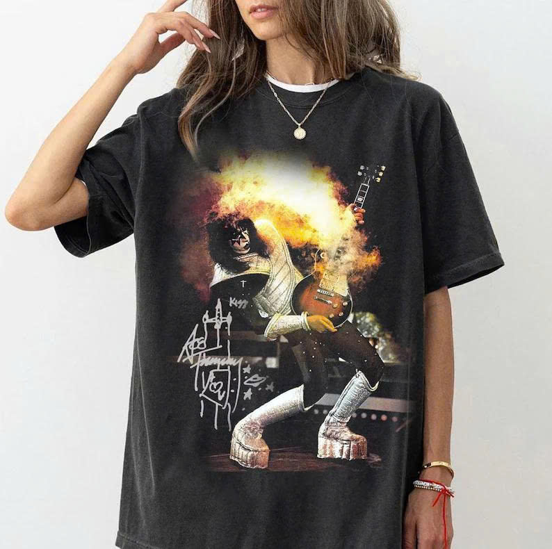 Ace Frehley Tribute T-Shirt – Rock Legend Memorial Graphic Tee - Media 2