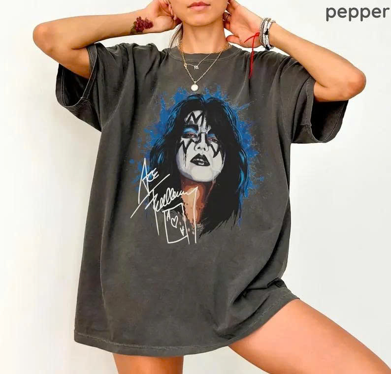 Ace Frehley Signature T-Shirt – Vintage KISS Rock Legend Tee