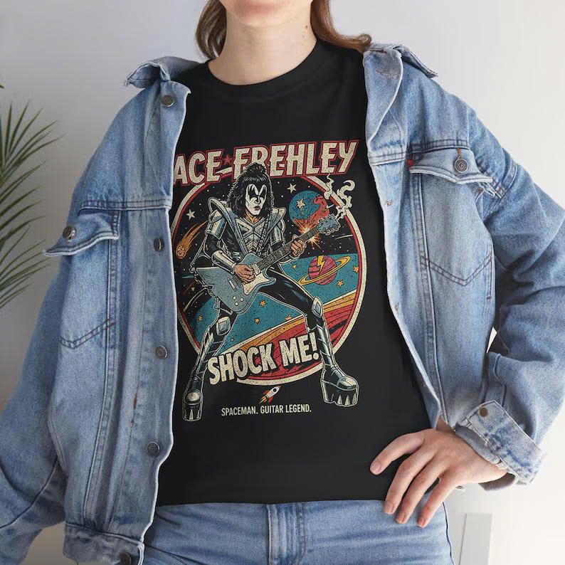 Ace Frehley Retro Memorial Tee – 2025 Kiss Rock & Roll Legend Shirt