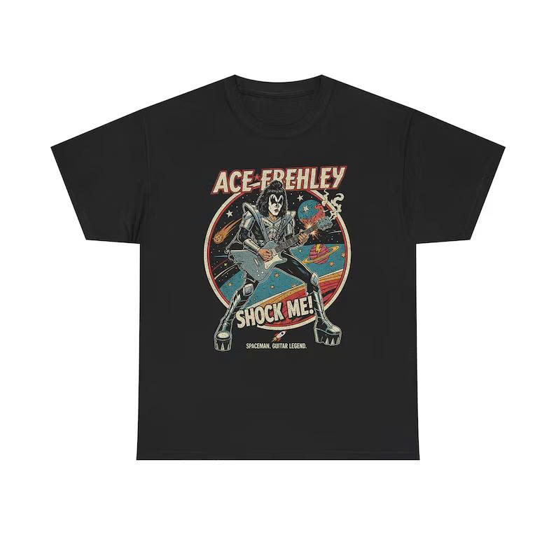 Ace Frehley Retro Memorial Tee – 2025 Kiss Rock & Roll Legend Shirt - Media 2