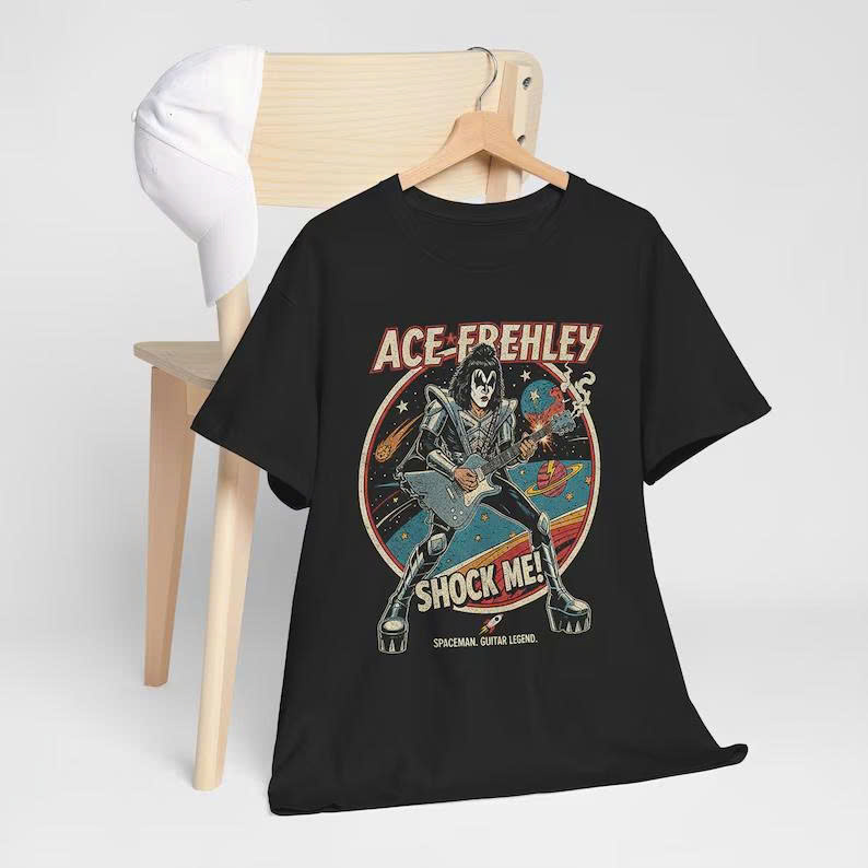 Ace Frehley Retro Memorial Tee – 2025 Kiss Rock & Roll Legend Shirt - Media 6