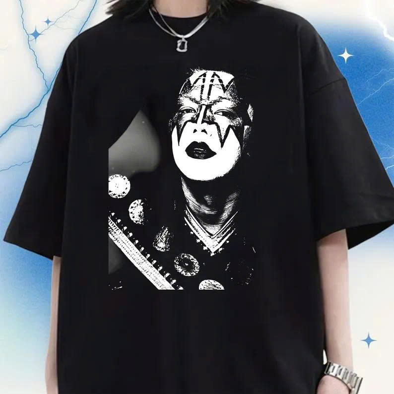 Retro Ace Frehley T-Shirt – Vintage Style Rock Merch, Unisex Cotton Tee for Fans