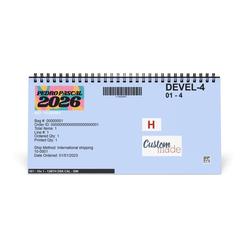 Pedro Pascal 2026 Desktop Calendar - Actor Fan Gift, TV Show Calendar, Pop Culture Desk Planner - Media 5