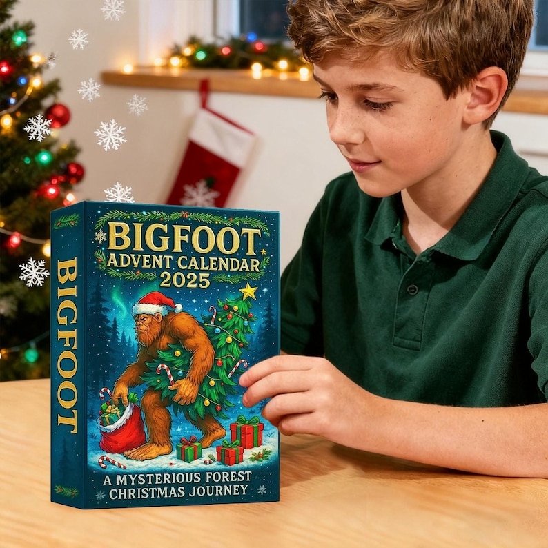 2D Bigfoot Advent Calendar 2025, Bigfoot blind box, Advent Countdown Blind Box Christmas Decoration, Christmas Gift, Gift for Kids - Media 2