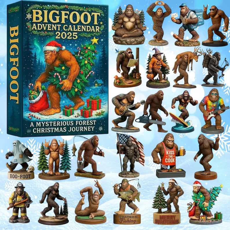 2D Bigfoot Advent Calendar 2025, Bigfoot blind box, Advent Countdown Blind Box Christmas Decoration, Christmas Gift, Gift for Kids - Media 7