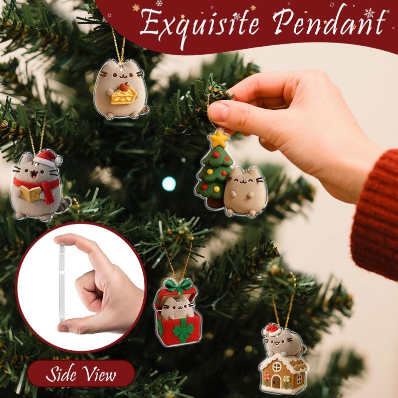 2D Pusheen Advent Calendar 2025, Cute Cat Box, Pastel Acrylic, 24 Day Countdown, Christmas Gift, Gift for Kids, Christmas Decor - Media 4