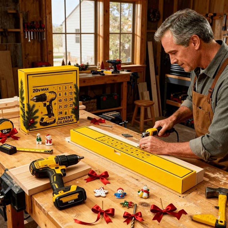 DeWalt 2D Advent Calendar 2025 Tool Lovers Christmas Countdown Box DIY Gift For Men Mechanics And Builders Holiday Set, Gift for Him - Media 4