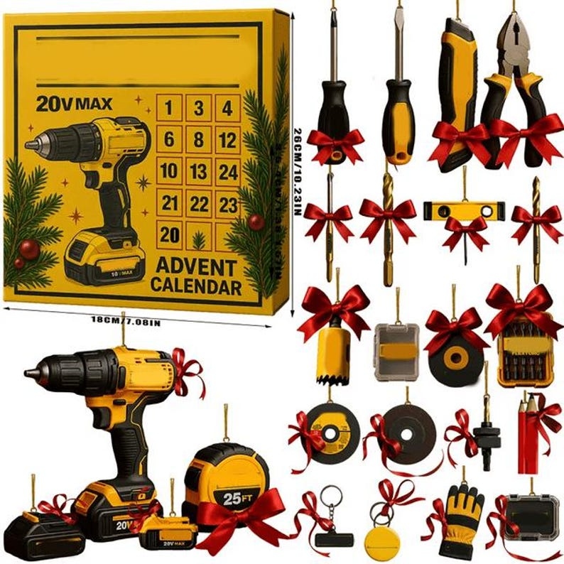 DeWalt 2D Advent Calendar 2025 Tool Lovers Christmas Countdown Box DIY Gift For Men Mechanics And Builders Holiday Set, Gift for Him - Media 2