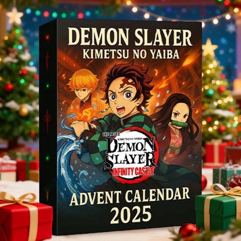 2D Ornament 2025 Demon Slayer Advent Calendar, 24 Mini Anime Figures, Kimetsu no Yaiba Christmas Countdown, Anime Gift for Fans, Children Toys Gifts - Media 2