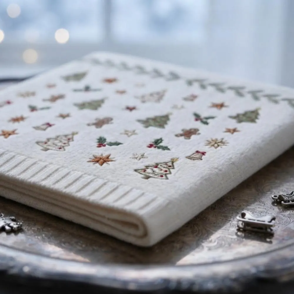 Baby's First Christmas Blanket, Personalized Embroidered Holiday Gift, Gingerbread Knit Blanket, Newborn Holiday Keepsake YB1603 - Media 3