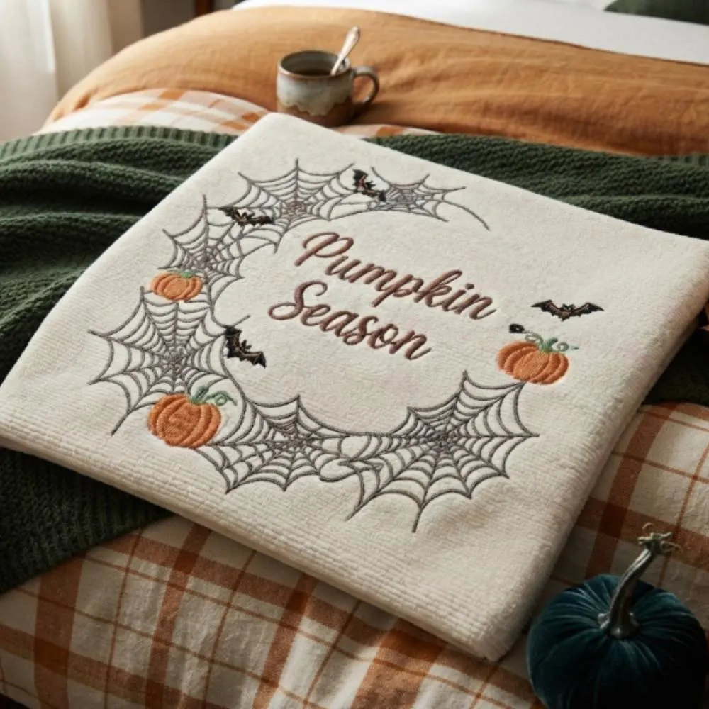 Personalized Baby's First Halloween Blanket, Custom Embroidered Pumpkin Season Blanket, Spooky Cute Newborn Gift, Fall Nursery Decor YB1603 - Media 3