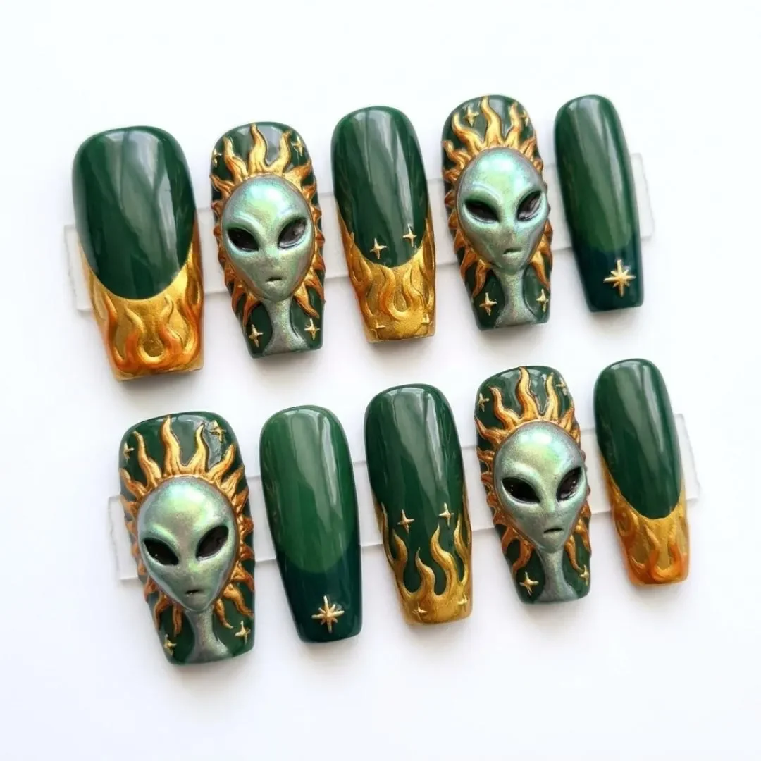 press on nails, custom press on nails, fake nails, Nails Art, stained glass nails, gold press on nails, 3d press on nails, luxury press on nails, handmade press on nails