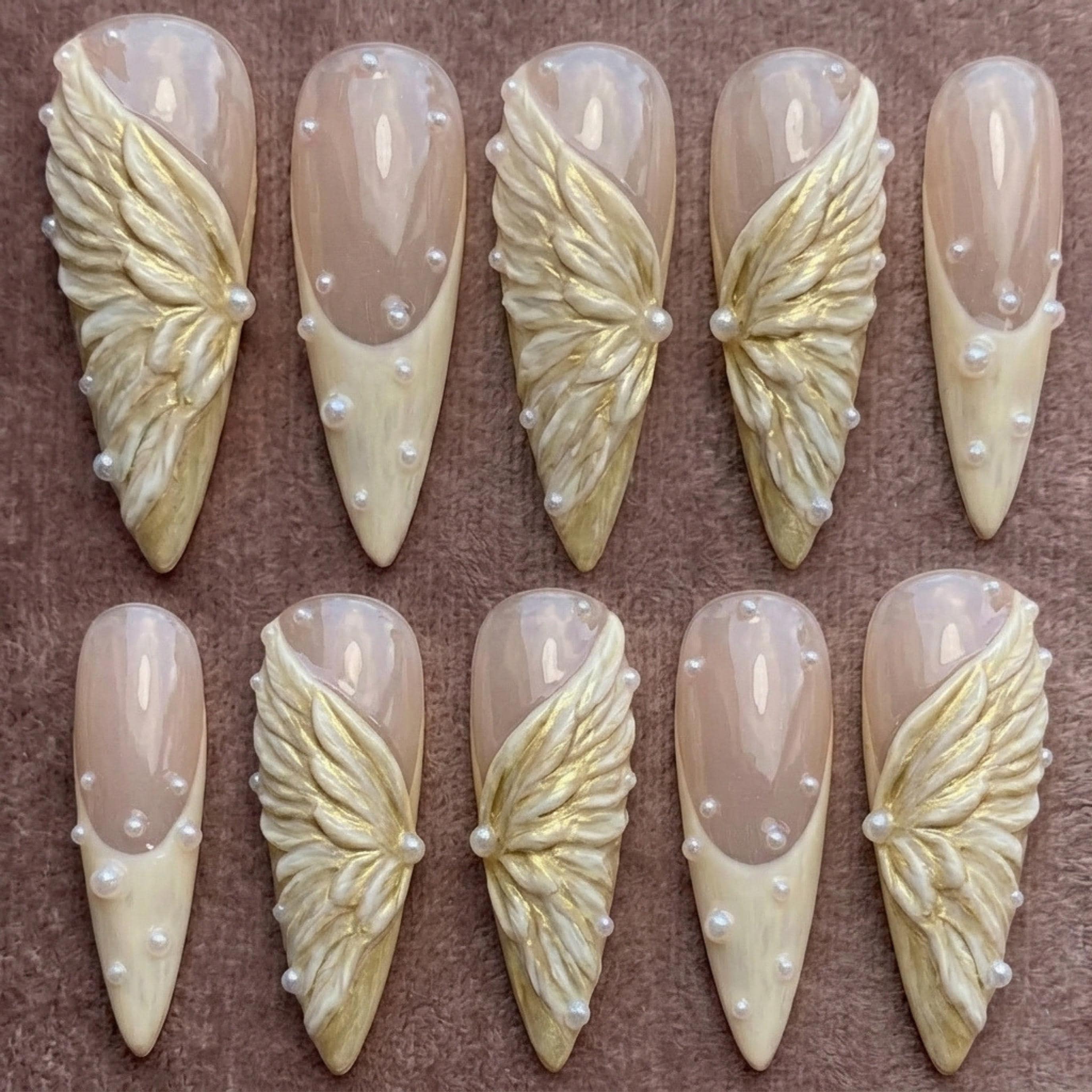 press on nails, custom press on nails, fake nails, Nails Art, stained glass nails, gold press on nails, 3d press on nails, luxury press on nails, handmade press on nails