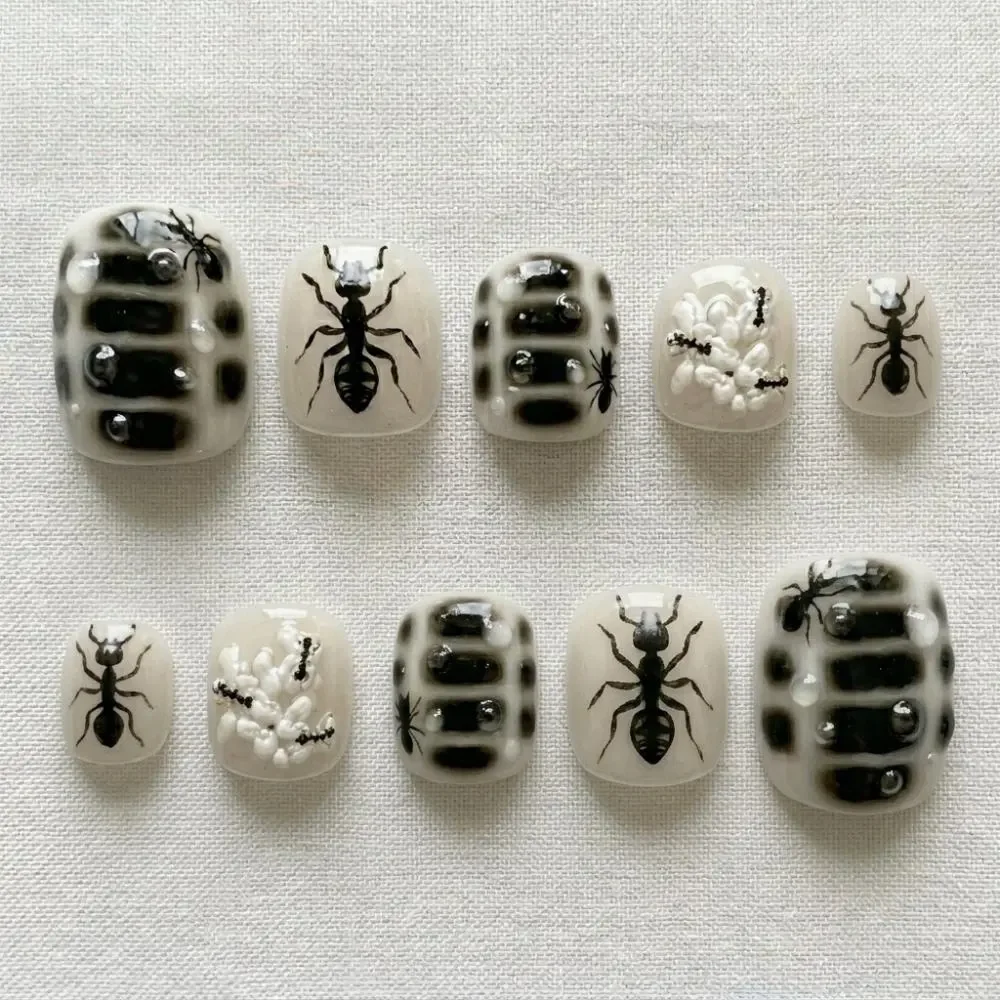 3D Ant Colony, Press On Toes, press on nails, custom press on nails, fake nails, Nails Art, stained glass nails, gold press on nails, 3d press on nails, luxury press on nails, handmade press on nails
