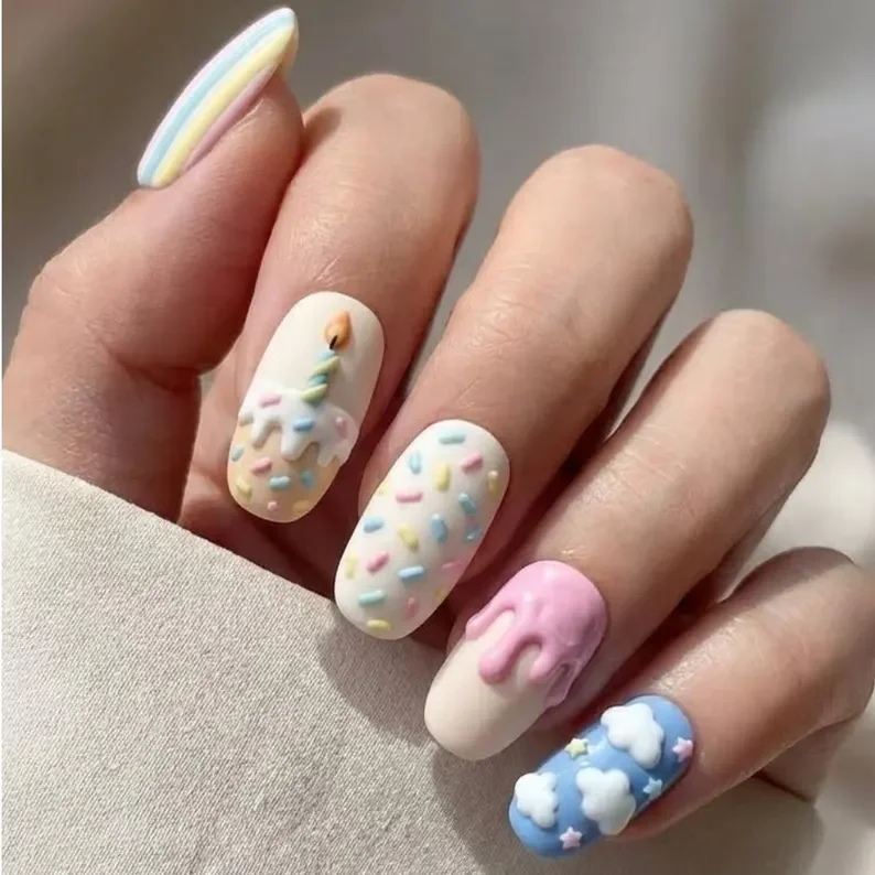 matte nail art, kawaii nail art, press on nails, custom press on nails, fake nails, Nails Art, stained glass nails, gold press on nails, 3d press on nails, luxury press on nails, handmade press on nails