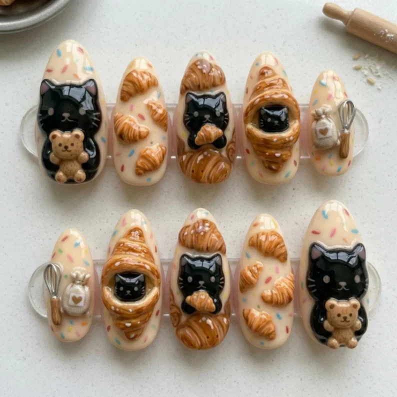 press on nails, custom press on nails, fake nails, Nails Art, stained glass nails, gold press on nails, 3d press on nails, luxury press on nails, handmade press on nails