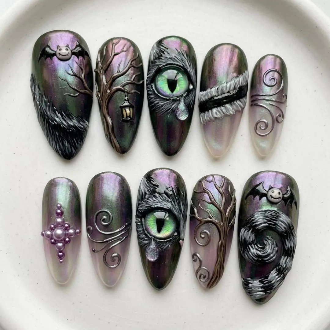 press on nails, custom press on nails, fake nails, Nails Art, stained glass nails, gold press on nails, 3d press on nails, luxury press on nails, handmade press on nails