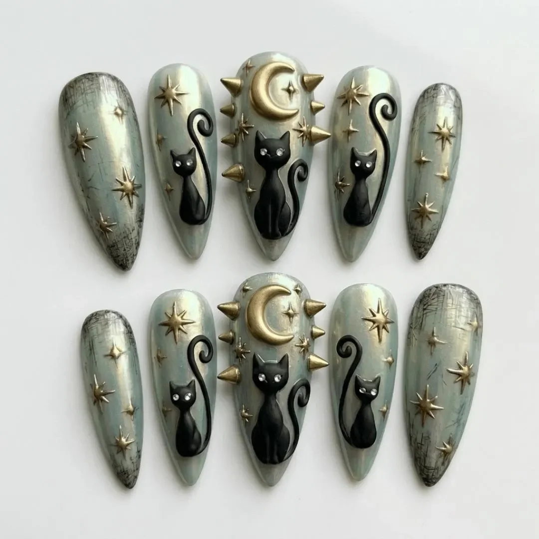 press on nails, custom press on nails, fake nails, Nails Art, stained glass nails, gold press on nails, 3d press on nails, luxury press on nails, handmade press on nails