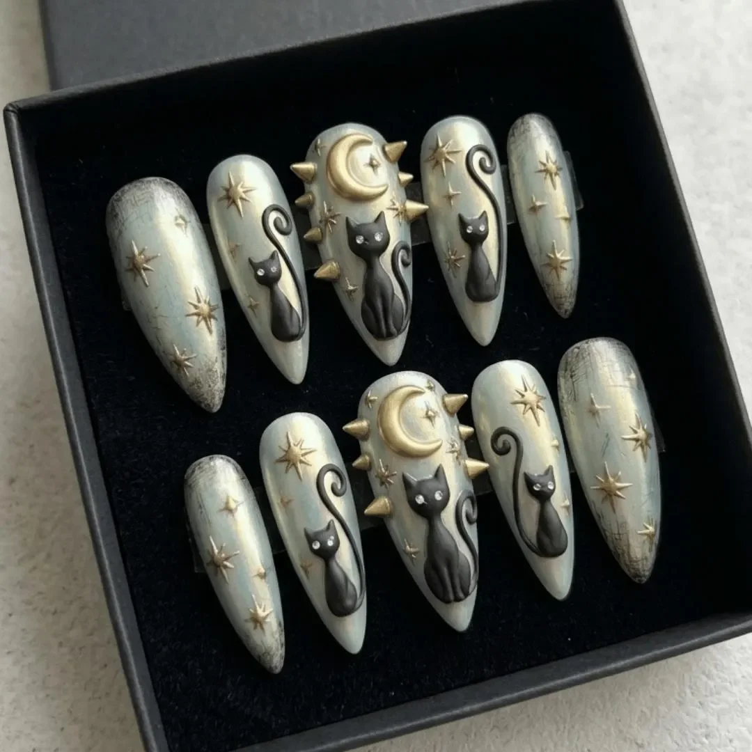 press on nails, custom press on nails, fake nails, Nails Art, stained glass nails, gold press on nails, 3d press on nails, luxury press on nails, handmade press on nails