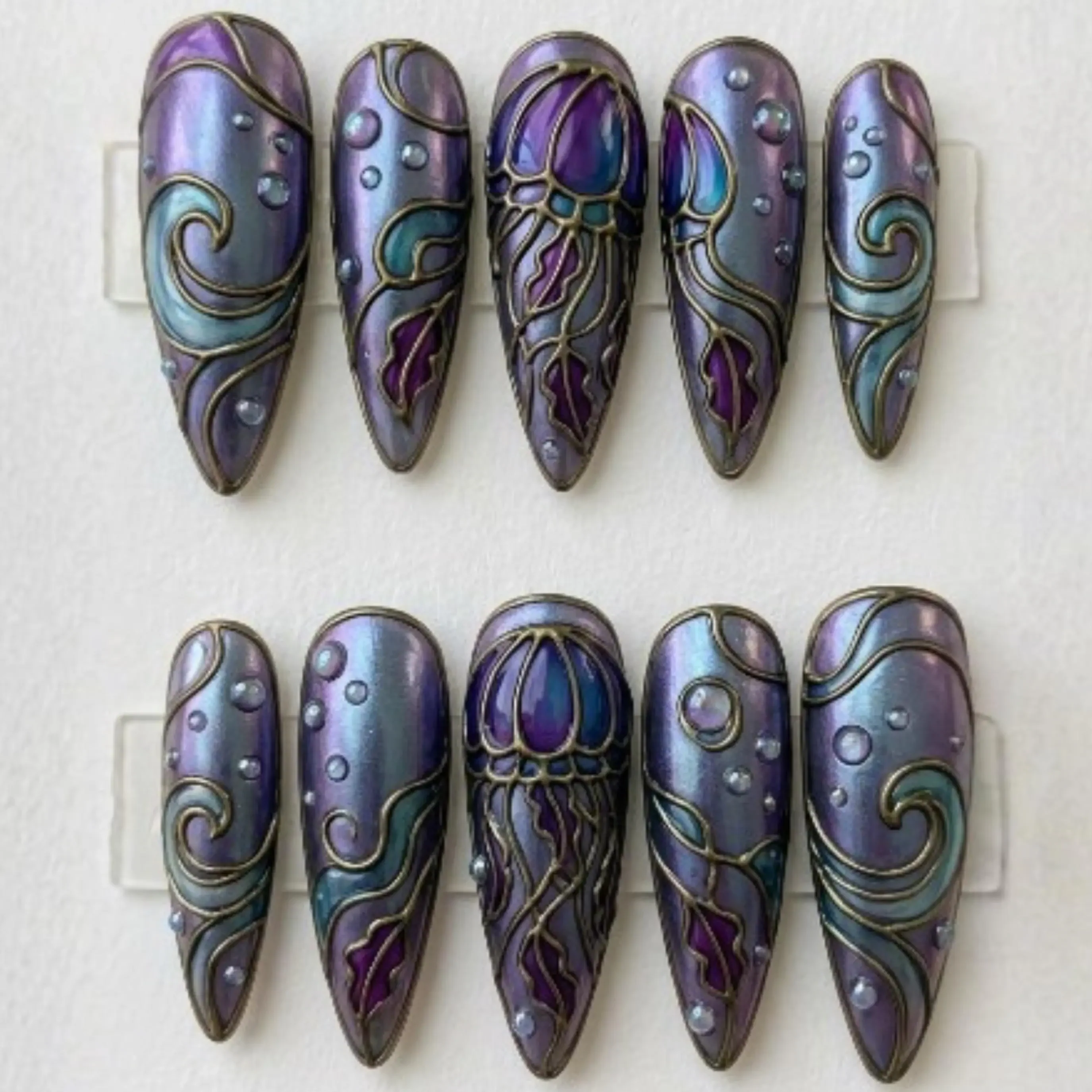 press on nails, custom press on nails, fake nails, Nails Art, stained glass nails, gold press on nails, 3d press on nails, luxury press on nails, handmade press on nails
