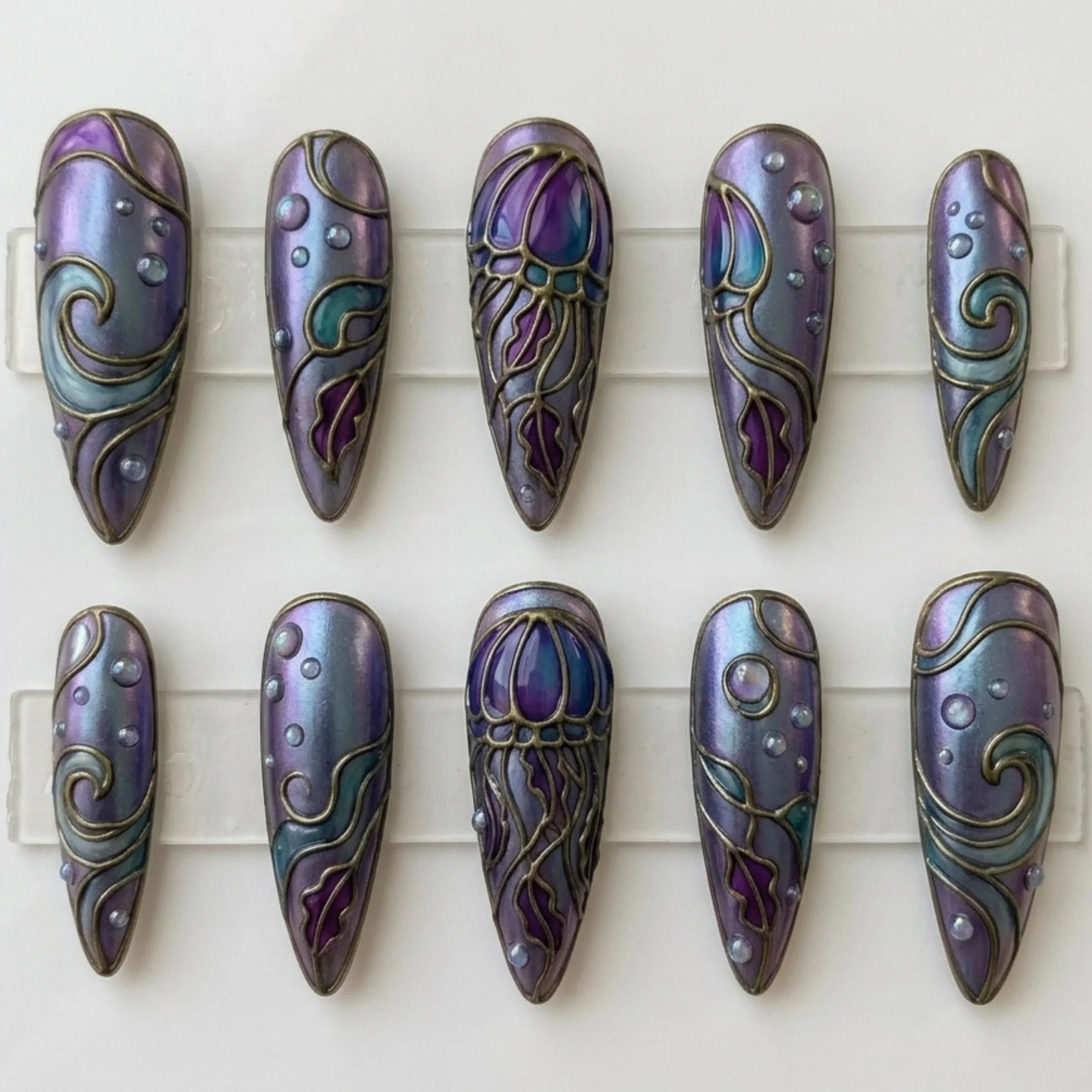 press on nails, custom press on nails, fake nails, Nails Art, stained glass nails, gold press on nails, 3d press on nails, luxury press on nails, handmade press on nails