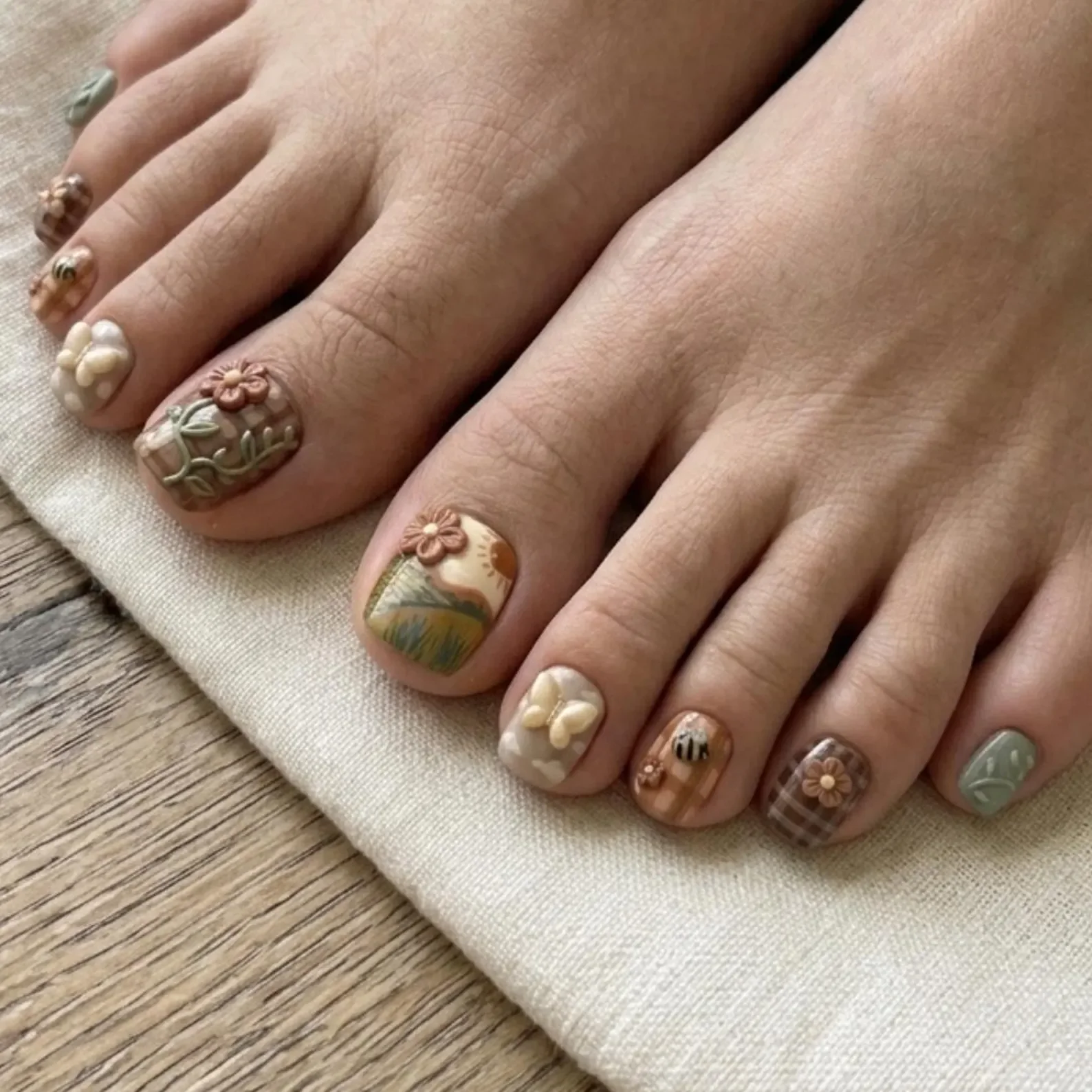 3D nail art, toe nail set, press on nails, custom press on nails, fake nails, Nails Art, stained glass nails, gold press on nails, 3d press on nails, luxury press on nails, handmade press on nails