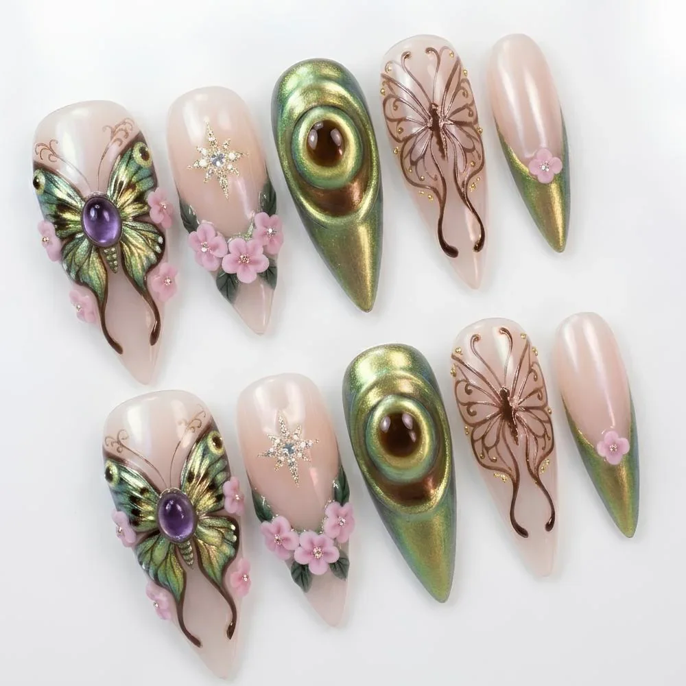 press on nails, custom press on nails, fake nails, Nails Art, stained glass nails, gold press on nails, 3d press on nails, luxury press on nails, handmade press on nails