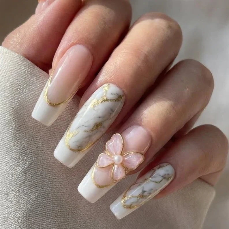 3D Butterfly Nails, Press On Nails, press on nails, custom press on nails, fake nails, Nails Art, stained glass nails, gold press on nails, 3d press on nails, luxury press on nails, handmade press on nails
