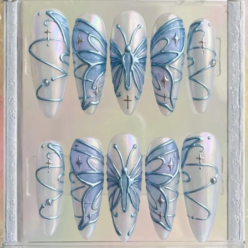 press on nails, custom press on nails, fake nails, Nails Art, stained glass nails, gold press on nails, 3d press on nails, luxury press on nails, handmade press on nails