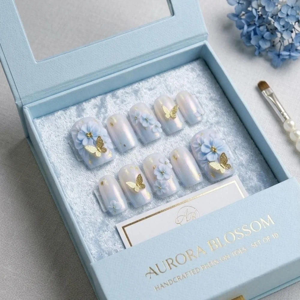 Bridal False Toes, Press On Toe Nails, press on nails, custom press on nails, fake nails, Nails Art, stained glass nails, gold press on nails, 3d press on nails, luxury press on nails, handmade press on nails