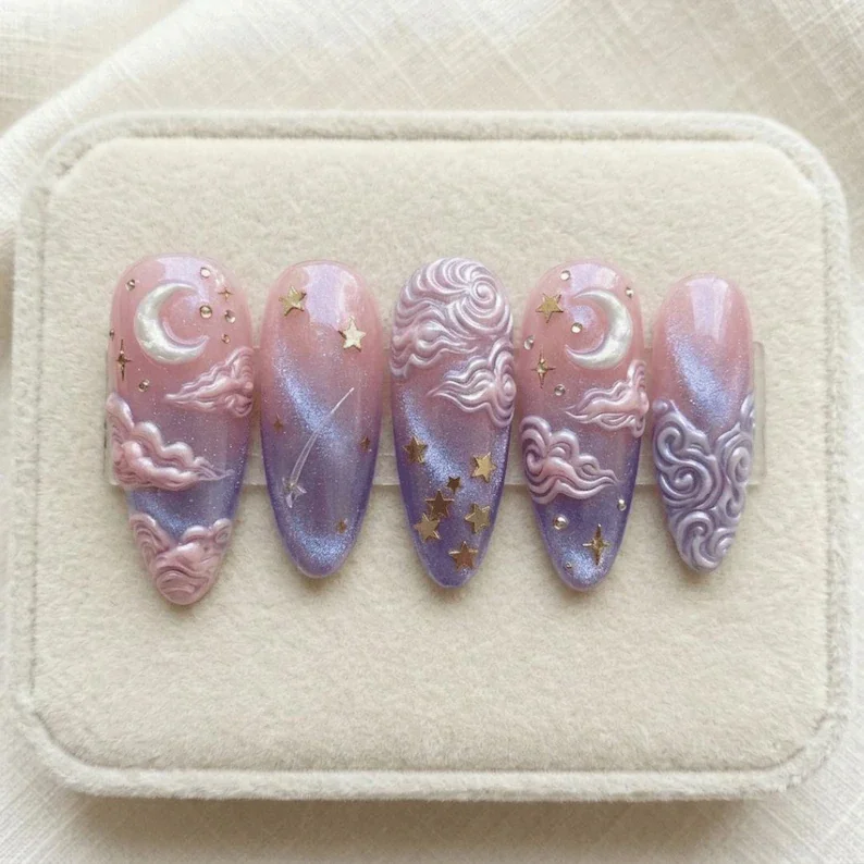 press on nails, custom press on nails, fake nails, Nails Art, stained glass nails, gold press on nails, 3d press on nails, luxury press on nails, handmade press on nails