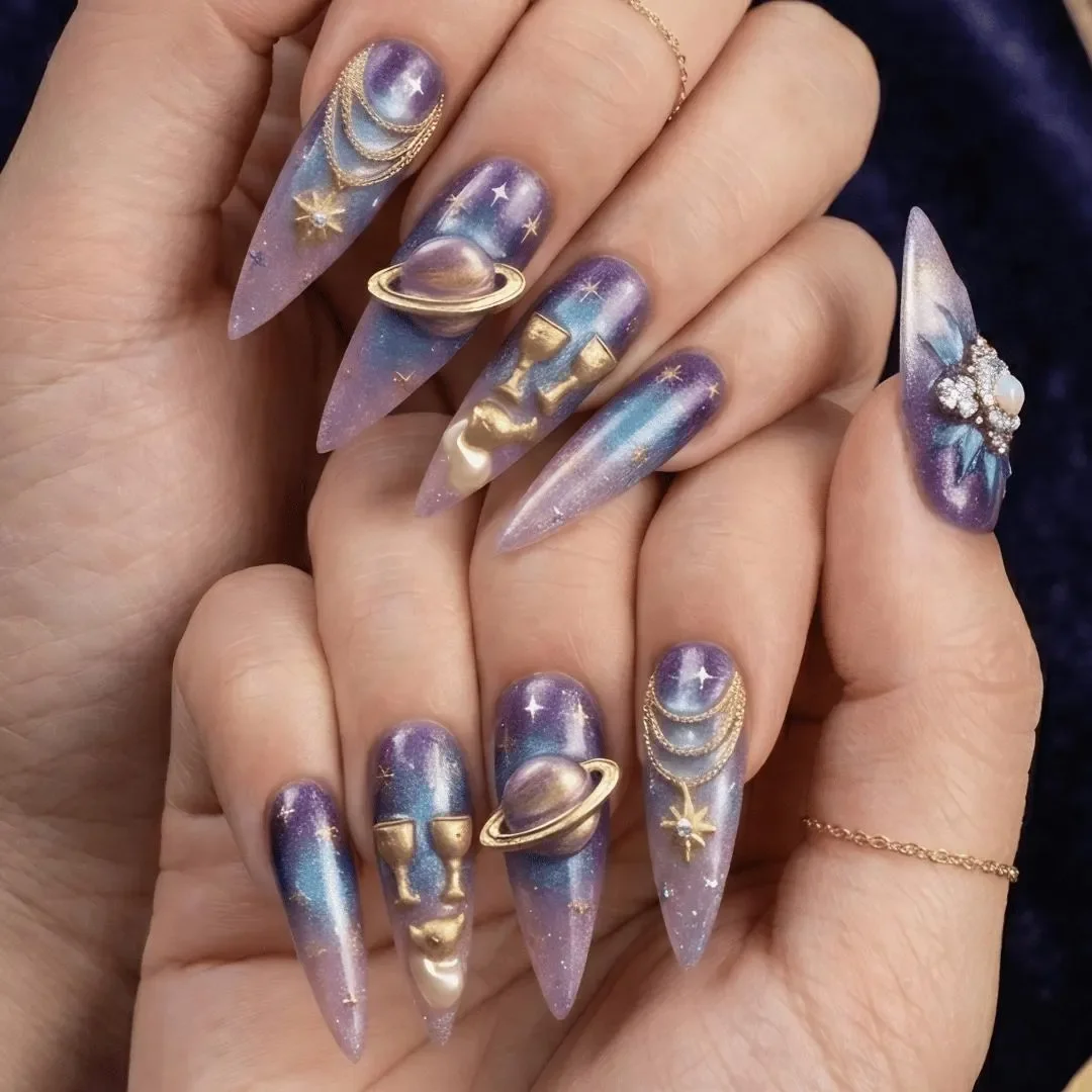 press on nails, custom press on nails, fake nails, Nails Art, stained glass nails, gold press on nails, 3d press on nails, luxury press on nails, handmade press on nails