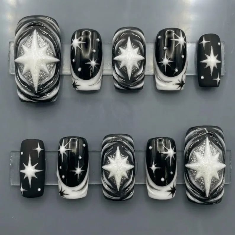 press on nails, custom press on nails, fake nails, Nails Art, stained glass nails, gold press on nails, 3d press on nails, luxury press on nails, handmade press on nails