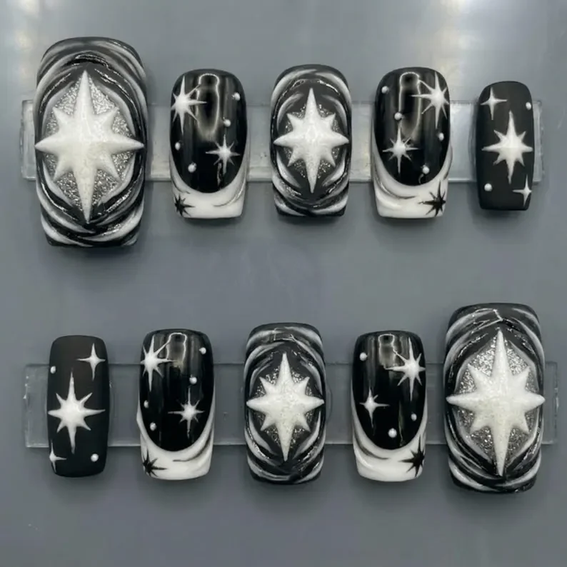 press on nails, custom press on nails, fake nails, Nails Art, stained glass nails, gold press on nails, 3d press on nails, luxury press on nails, handmade press on nails