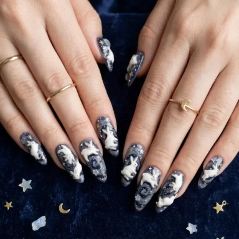 press on nails, custom press on nails, fake nails, Nails Art, stained glass nails, gold press on nails, 3d press on nails, luxury press on nails, handmade press on nails