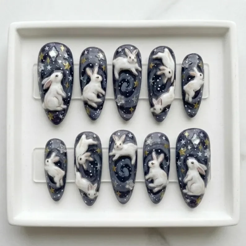 press on nails, custom press on nails, fake nails, Nails Art, stained glass nails, gold press on nails, 3d press on nails, luxury press on nails, handmade press on nails