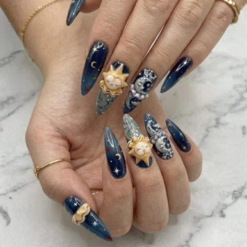 press on nails, custom press on nails, fake nails, Nails Art, stained glass nails, gold press on nails, 3d press on nails, luxury press on nails, handmade press on nails