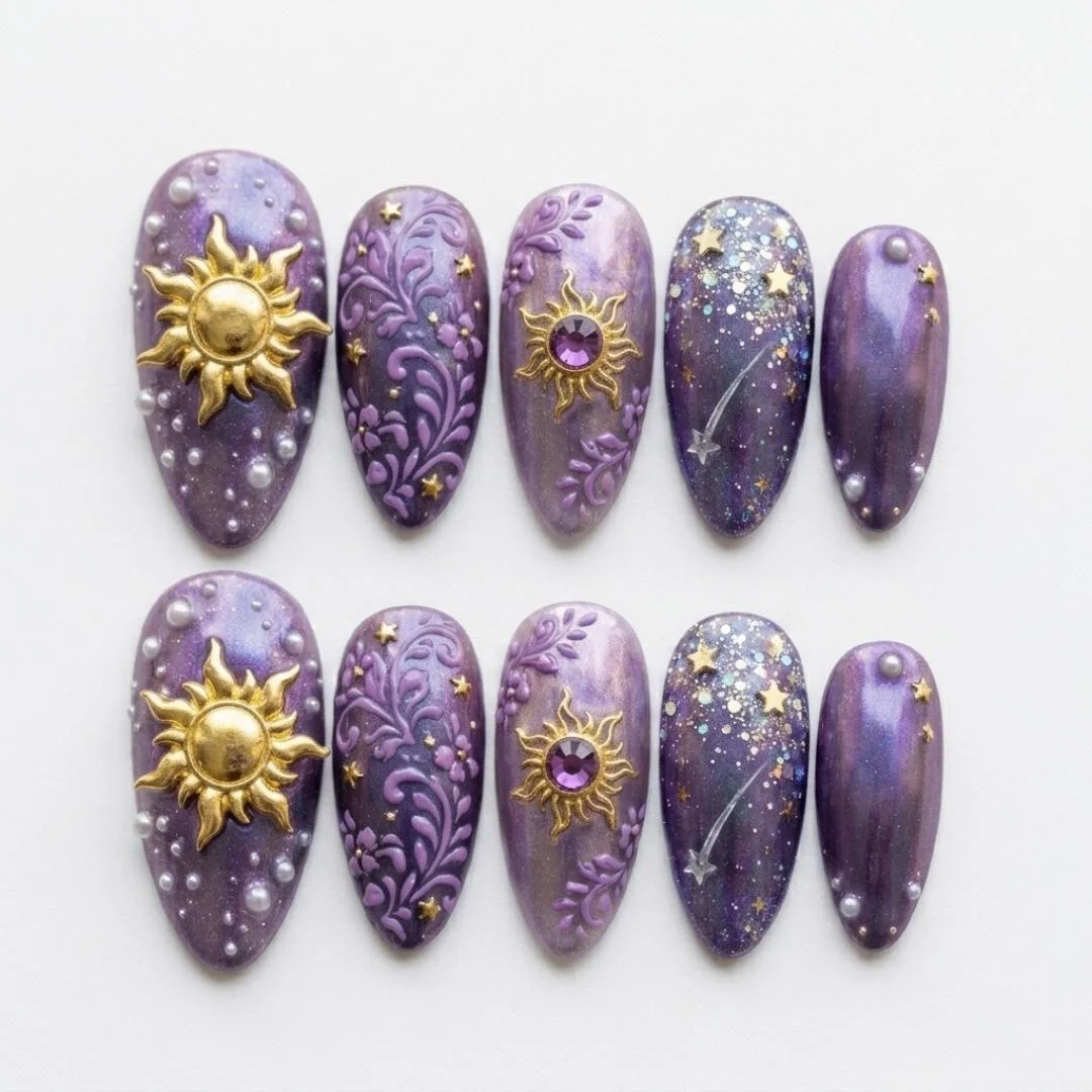 press on nails, custom press on nails, fake nails, Nails Art, stained glass nails, gold press on nails, 3d press on nails, luxury press on nails, handmade press on nails