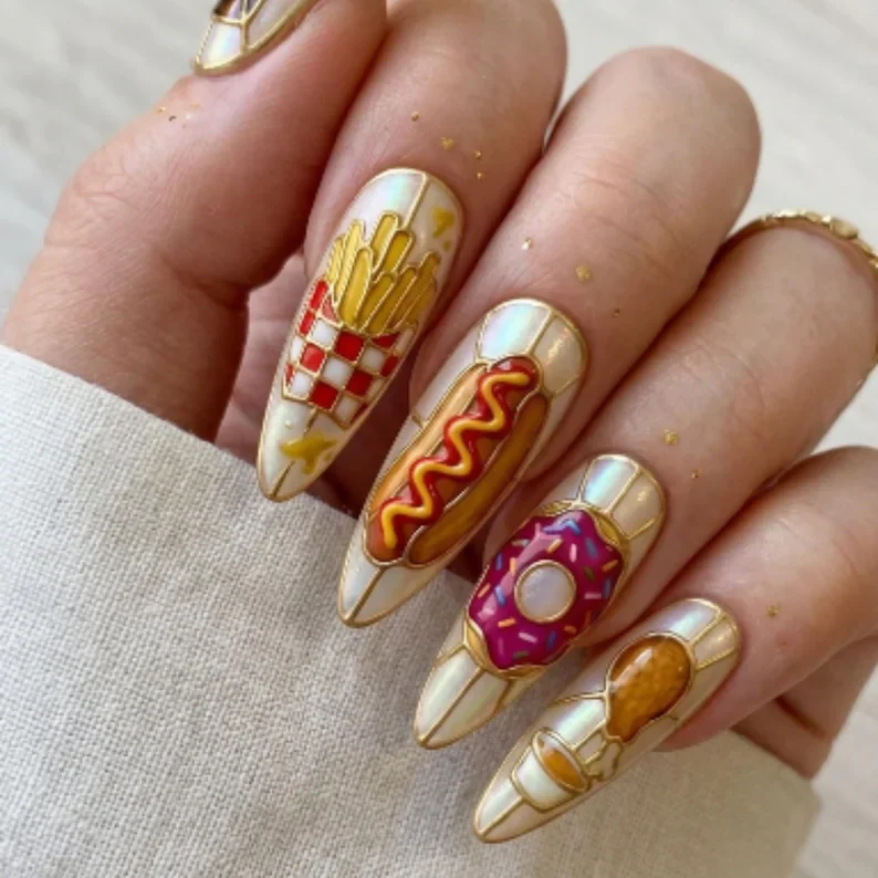 press on nails, custom press on nails, fake nails, Nails Art, stained glass nails, gold press on nails, 3d press on nails, luxury press on nails, handmade press on nails